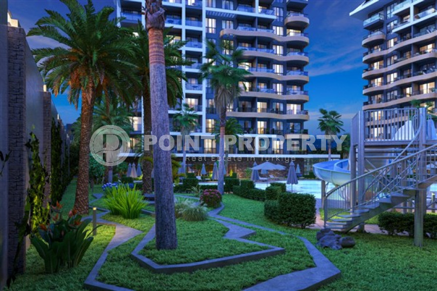 Недорогая квартира 57 м2 в строящейся резиденции с элитной инфраструктурой, Авсаллар, Аланья-id-3088-фото-11