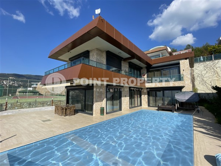Оригинальная двухэтажная вилла 4+1 в современном стиле, с видом на море, Бекташ, Аланья-id-3097-фото-1