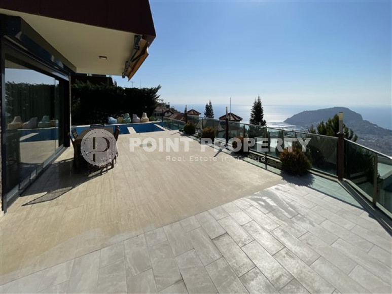 Оригинальная двухэтажная вилла 4+1 в современном стиле, с видом на море, Бекташ, Аланья-id-3097-фото-5