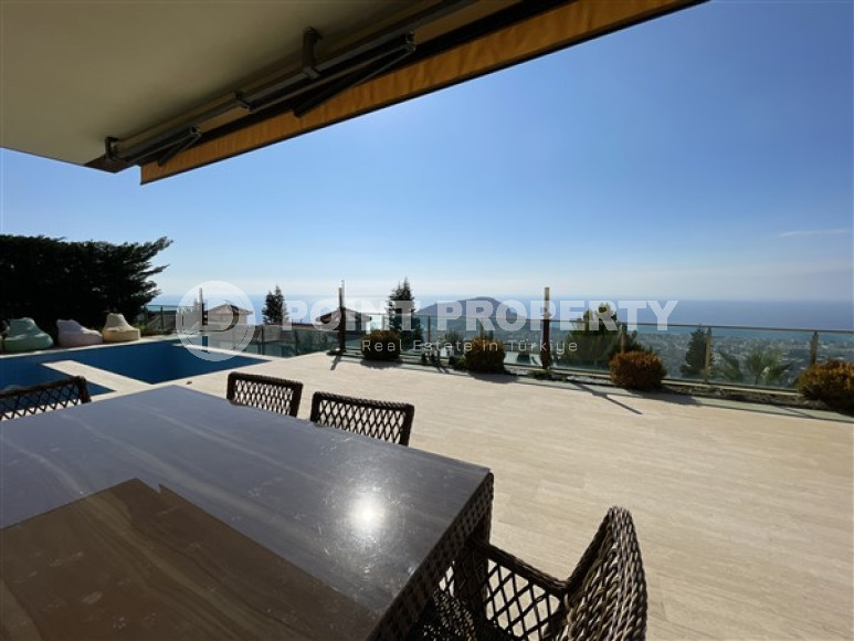 Оригинальная двухэтажная вилла 4+1 в современном стиле, с видом на море, Бекташ, Аланья-id-3097-фото-6
