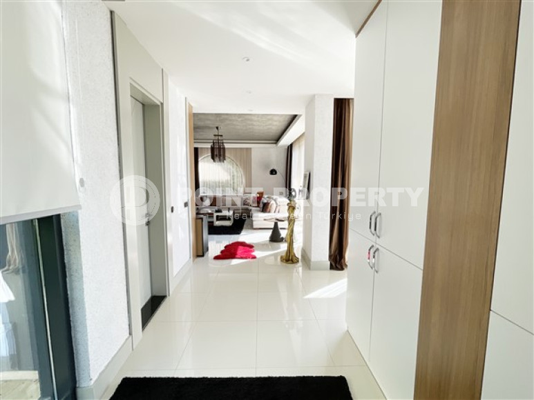 Оригинальная двухэтажная вилла 4+1 в современном стиле, с видом на море, Бекташ, Аланья-id-3097-фото-9