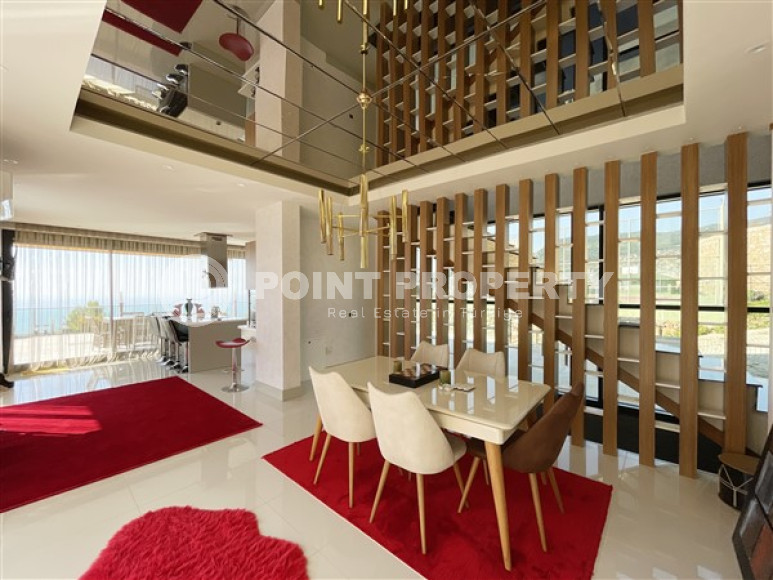 Оригинальная двухэтажная вилла 4+1 в современном стиле, с видом на море, Бекташ, Аланья-id-3097-фото-12