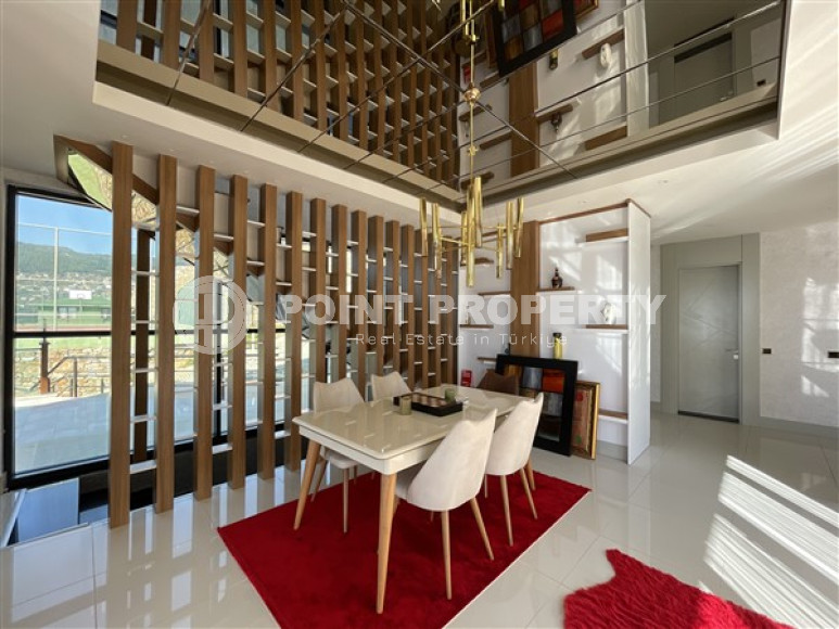 Оригинальная двухэтажная вилла 4+1 в современном стиле, с видом на море, Бекташ, Аланья-id-3097-фото-13