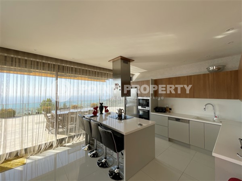 Оригинальная двухэтажная вилла 4+1 в современном стиле, с видом на море, Бекташ, Аланья-id-3097-фото-14