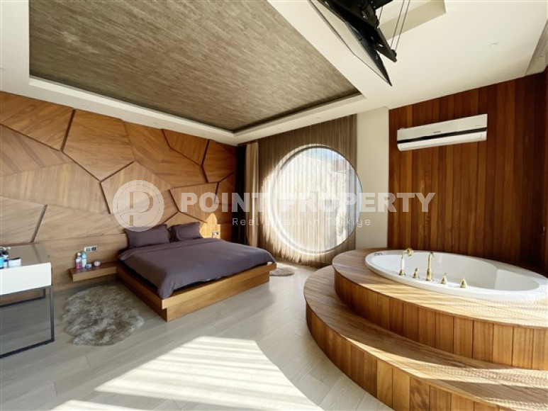 Оригинальная двухэтажная вилла 4+1 в современном стиле, с видом на море, Бекташ, Аланья-id-3097-фото-33