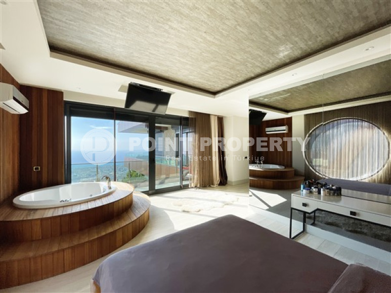 Оригинальная двухэтажная вилла 4+1 в современном стиле, с видом на море, Бекташ, Аланья-id-3097-фото-34