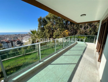 Садовый дуплекс 3+1 с выходом к бассейну и видом на море, Кючук Хасбахче, Аланья, центр-id-3098-фото-4