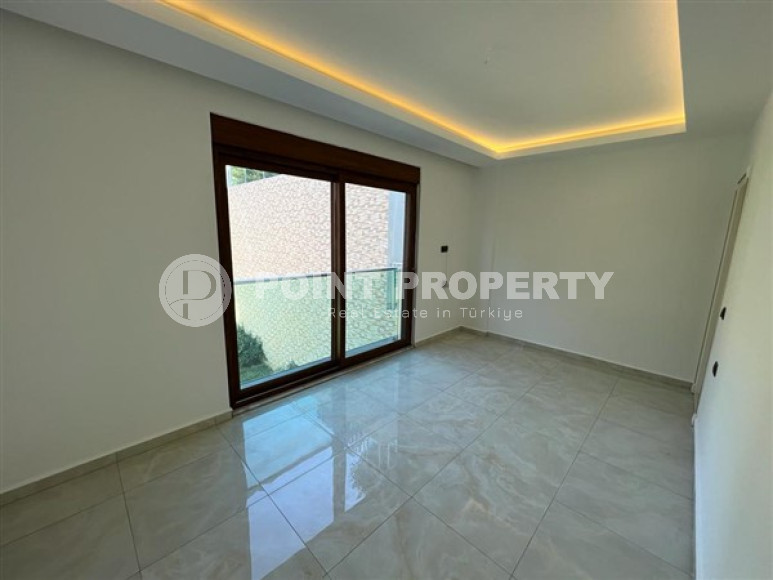 Garden duplex 3+1 with access to the pool and sea views, Kucuk Hasbahce, Alanya, center-id-3098-photo-9