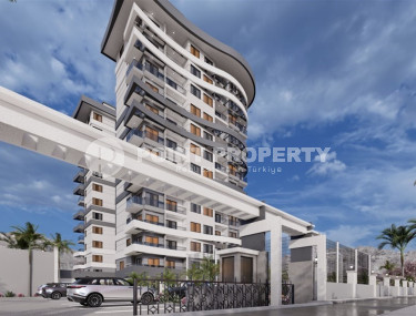 Новые апартаменты 1+1 на 10 этаже комплекса с большой территорией, Махмутлар, Аланья-id-3102-фото-4