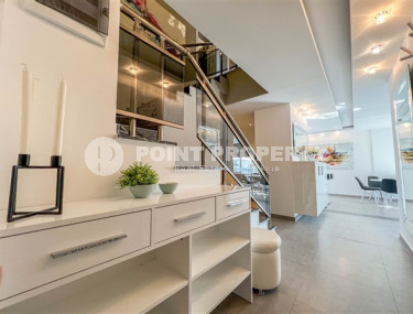 Элегантная двухуровневая квартира с интересной планировкой 3+1, Оба, Аланья-id-3123-фото-4