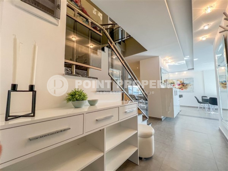 Элегантная двухуровневая квартира с интересной планировкой 3+1, Оба, Аланья-id-3123-фото-4