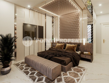 Строящаяся трёхэтажная премиум-вилла 350 м2 в районе Аланьи, Тепе с пятью комнатами-id-3129-фото-3