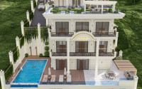 Three-storey premium villa of 350 m2 under construction in Alanya, Tepe with five rooms-id-3129-photo-9