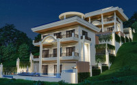 Three-storey premium villa of 350 m2 under construction in Alanya, Tepe with five rooms-id-3129-photo-20