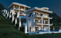 Three-storey premium villa of 350 m2 under construction in Alanya, Tepe with five rooms-id-3129-photo-21