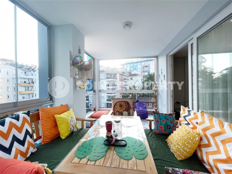 Очаровательная квартира с двумя спальнями в жилом комплексе городского типа, Тосмур, Аланья-id-3133-фото-9