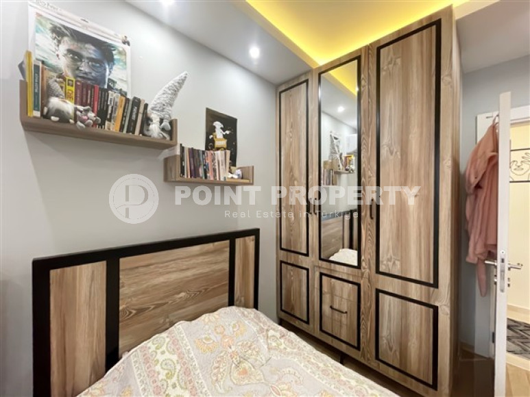 Очаровательная квартира с двумя спальнями в жилом комплексе городского типа, Тосмур, Аланья-id-3133-фото-10