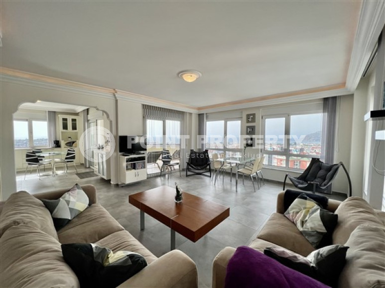 Апартаменты 2+1 с шикарным видом на море и крепость, Джикджилли, Аланья-id-3134-фото-3