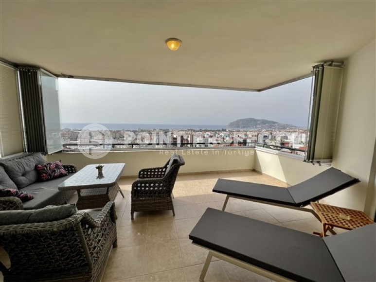 Апартаменты 2+1 с шикарным видом на море и крепость, Джикджилли, Аланья-id-3134-фото-8