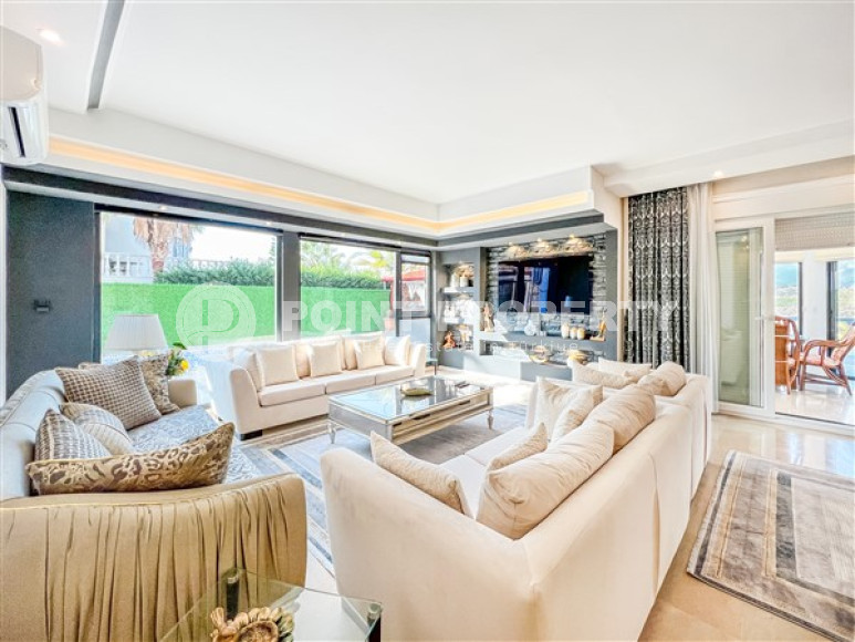 Элегантная вилла 3+1 с большим балконом и собственным участком 400 м², Каргыджак, Аланья-id-3142-фото-3