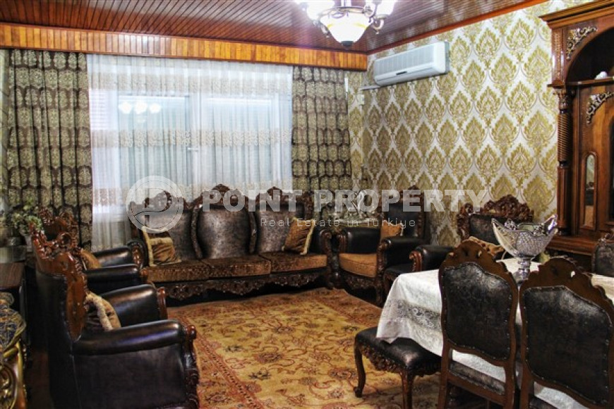 Трёхкомнатная квартира 120 м² с ремонтом в турецком стиле и отдельной кухней, рядом с пляжем Клеопатры, район пещеры Дамлаташ, Аланья-id-3148-фото-8