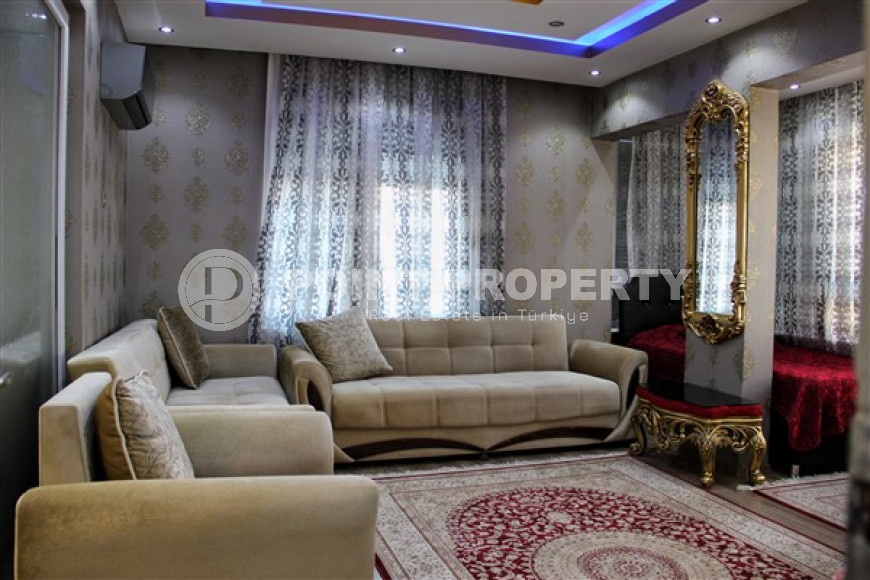 Трёхкомнатная квартира 120 м² с ремонтом в турецком стиле и отдельной кухней, рядом с пляжем Клеопатры, район пещеры Дамлаташ, Аланья-id-3148-фото-12