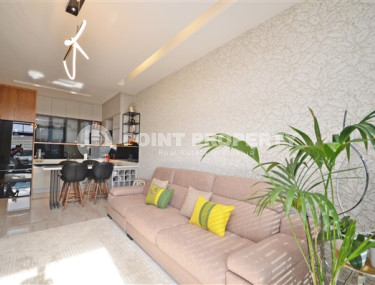 Роскошные двухкомнатные апартаменты в районе Каргыджак, Аланья, на первой береговой линии-id-3155-фото-3