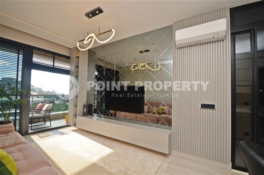 Роскошные двухкомнатные апартаменты в районе Каргыджак, Аланья, на первой береговой линии-id-3155-фото-5