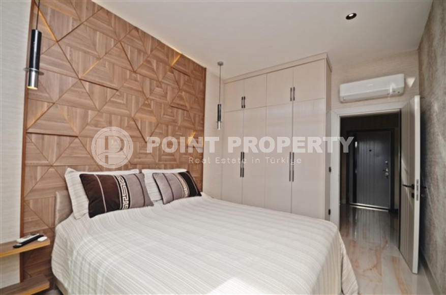 Роскошные двухкомнатные апартаменты в районе Каргыджак, Аланья, на первой береговой линии-id-3155-фото-10