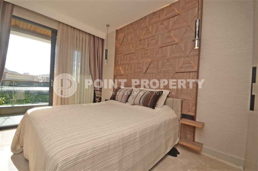 Роскошные двухкомнатные апартаменты в районе Каргыджак, Аланья, на первой береговой линии-id-3155-фото-13