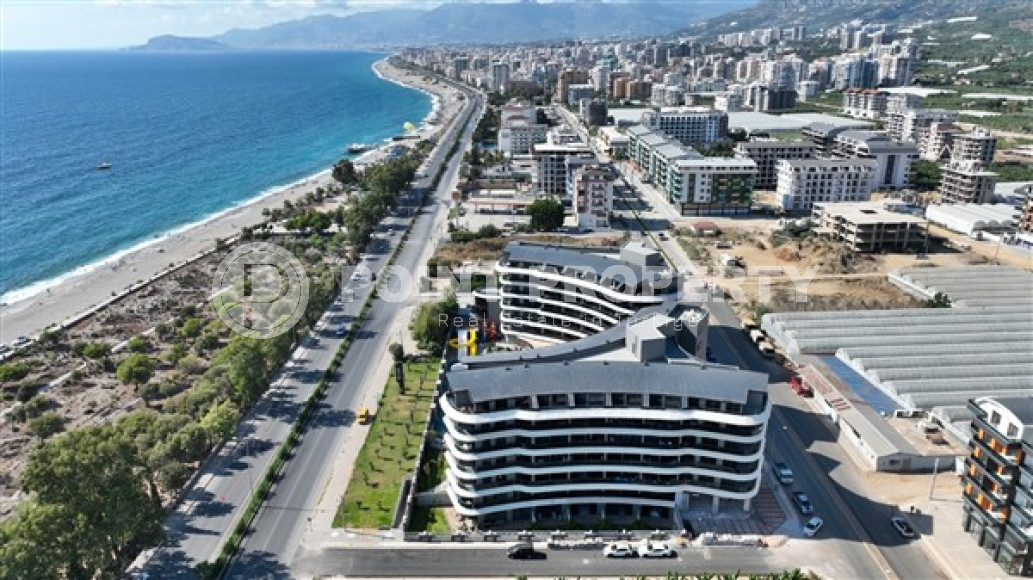 Роскошные двухкомнатные апартаменты в районе Каргыджак, Аланья, на первой береговой линии-id-3155-фото-20