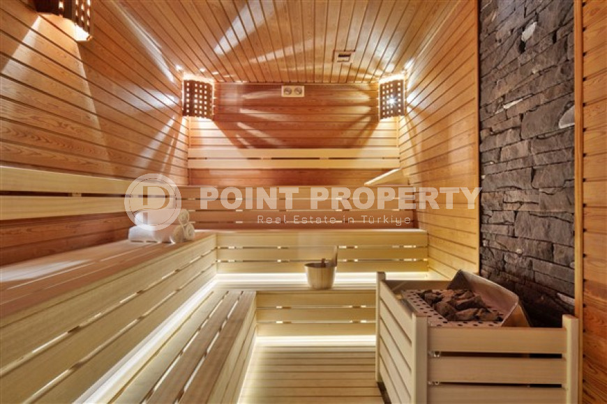 Роскошные двухкомнатные апартаменты в районе Каргыджак, Аланья, на первой береговой линии-id-3155-фото-21