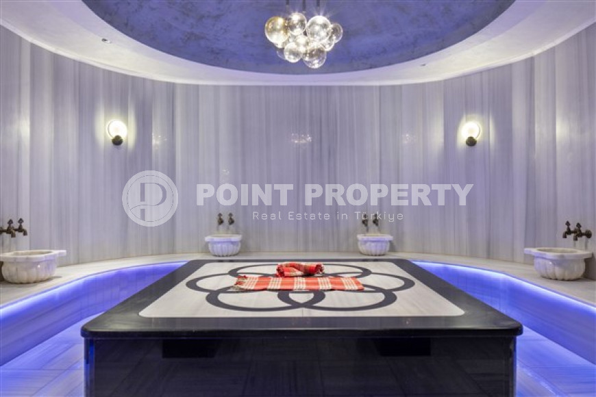 Роскошные двухкомнатные апартаменты в районе Каргыджак, Аланья, на первой береговой линии-id-3155-фото-22