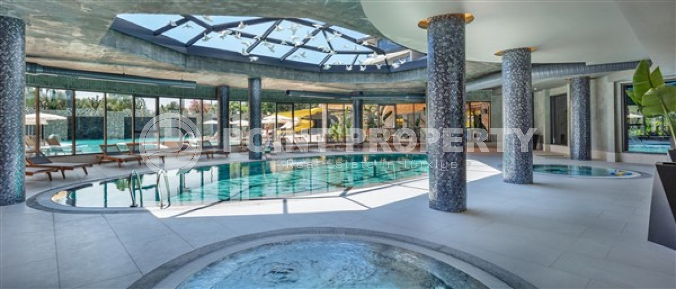 Роскошные двухкомнатные апартаменты в районе Каргыджак, Аланья, на первой береговой линии-id-3155-фото-24