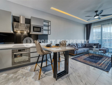 Уютные меблированные апартаменты 1+1 на первой береговой линии, Каргыджак, Аланья-id-3158-фото-3