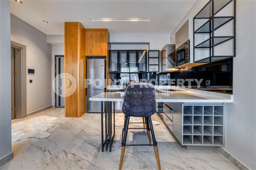 Уютные меблированные апартаменты 1+1 на первой береговой линии, Каргыджак, Аланья-id-3158-фото-5