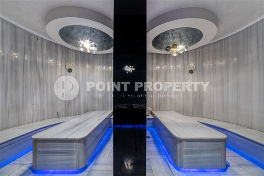 Уютные меблированные апартаменты 1+1 на первой береговой линии, Каргыджак, Аланья-id-3158-фото-22