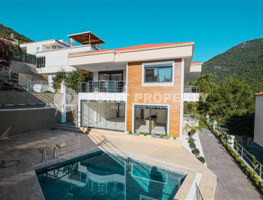 Современная дуплексная вилла 230 м2, центр Аланьи, район Тепе, с бассейном и системой охраны-id-3164-фото-3