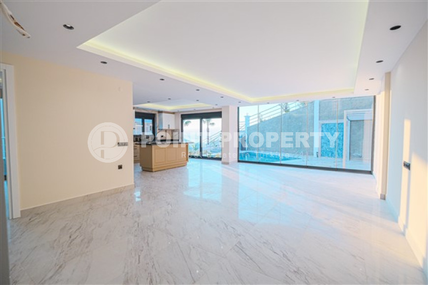 Современная дуплексная вилла 230 м2, центр Аланьи, район Тепе, с бассейном и системой охраны-id-3164-фото-7