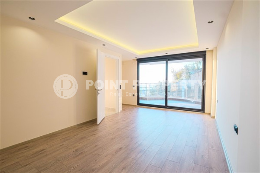 Современная дуплексная вилла 230 м2, центр Аланьи, район Тепе, с бассейном и системой охраны-id-3164-фото-11