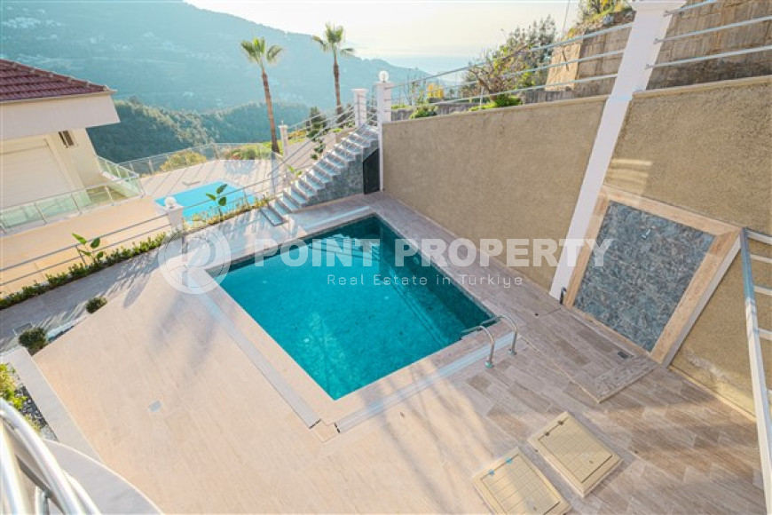 Современная дуплексная вилла 230 м2, центр Аланьи, район Тепе, с бассейном и системой охраны-id-3164-фото-17