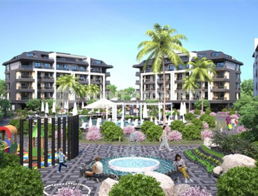 Apartments for sale in a low-rise complex under construction, Oba district, Alanya-id-3172-photo-1