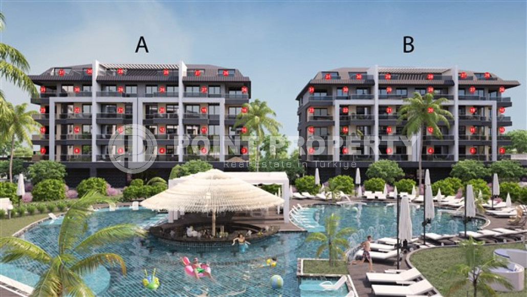 Продаются квартиры в строящемся малоэтажном комплексе, район Оба, Аланья-id-3172-фото-2