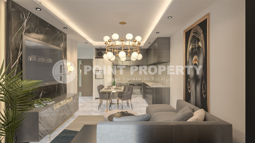 Инвестиционное предложение апартаментов в строящемся комплексе в Газипаша, 1+1 и пентхаусы 2+1 с отдельной кухней-id-1284-фото-17