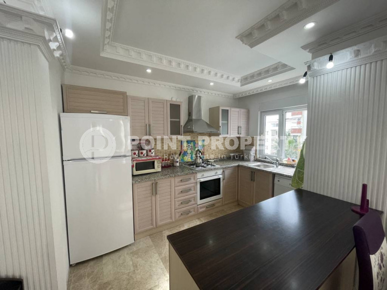 Прелестная трёхкомнатная квартира на 1 этаже комплекса городского типа, Джикджилли, Аланья-id-3205-фото-6