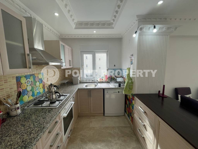 Прелестная трёхкомнатная квартира на 1 этаже комплекса городского типа, Джикджилли, Аланья-id-3205-фото-7