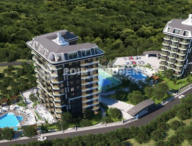 Апартаменты с двумя комнатами в строящемся комплексе в районе Демирташ, Аланья, площадью 55 м2-id-3232-фото-4