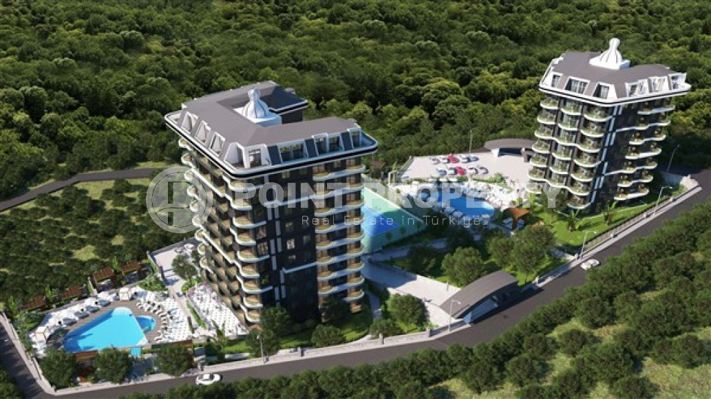 Апартаменты с двумя комнатами в строящемся комплексе в районе Демирташ, Аланья, площадью 55 м2-id-3232-фото-4