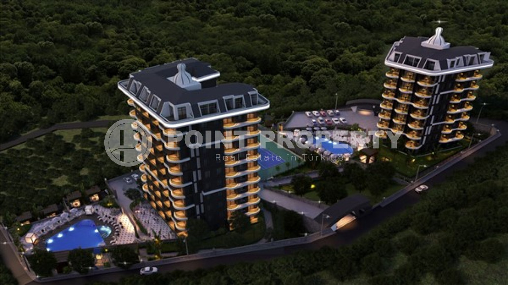 Апартаменты с двумя комнатами в строящемся комплексе в районе Демирташ, Аланья, площадью 55 м2-id-3232-фото-5