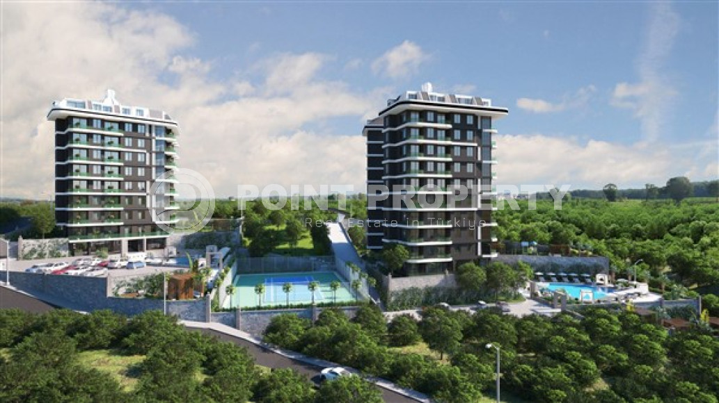 Апартаменты с двумя комнатами в строящемся комплексе в районе Демирташ, Аланья, площадью 55 м2-id-3232-фото-8